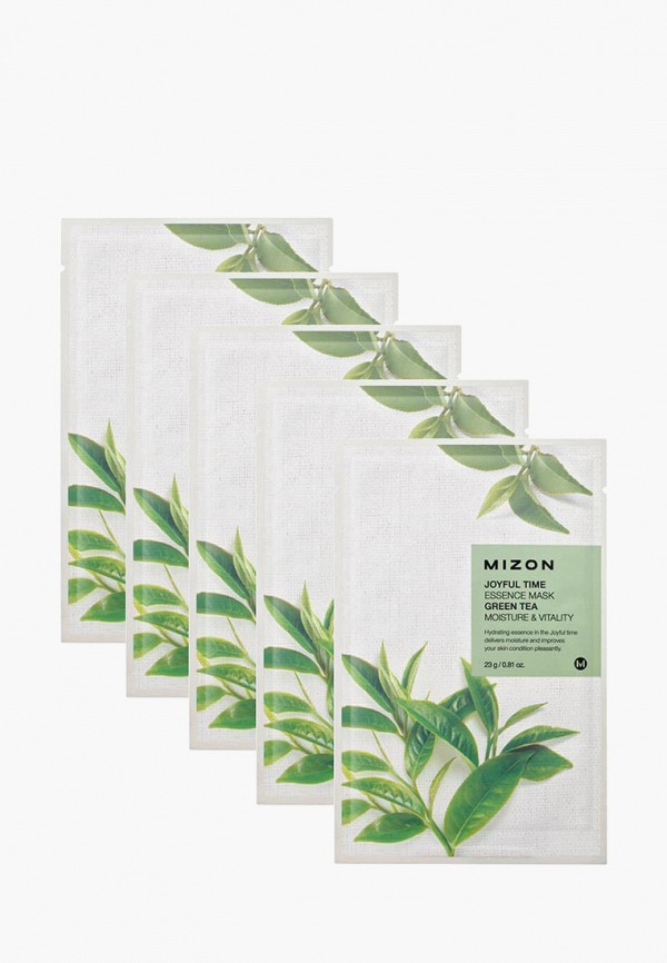 

Набор масок для лица Mizon, Прозрачный, JOYFUL TIME GREEN TEA с экстрактом зелёного чая, 5*23мл