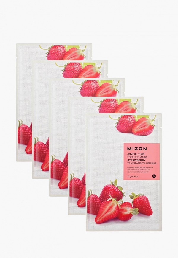 

Набор масок для лица Mizon, Прозрачный, JOYFUL TIME STRAWBERRY с экстрактом клубники, 5*23мл