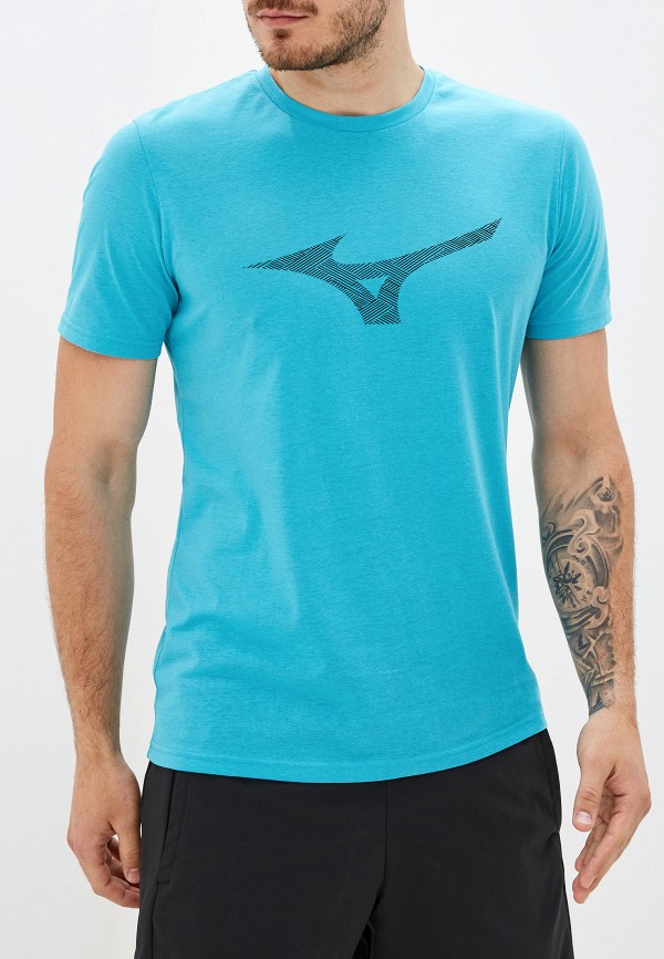 

Футболка спортивная Mizuno, Голубой, Heritage RB Tee