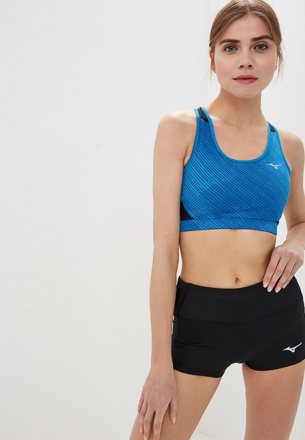 

Топ спортивный Mizuno, Alpha Printed Bra, Синий