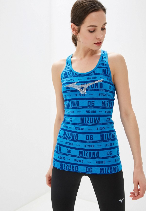 

Майка спортивная Mizuno, Синий, Heritage Full graphicTank