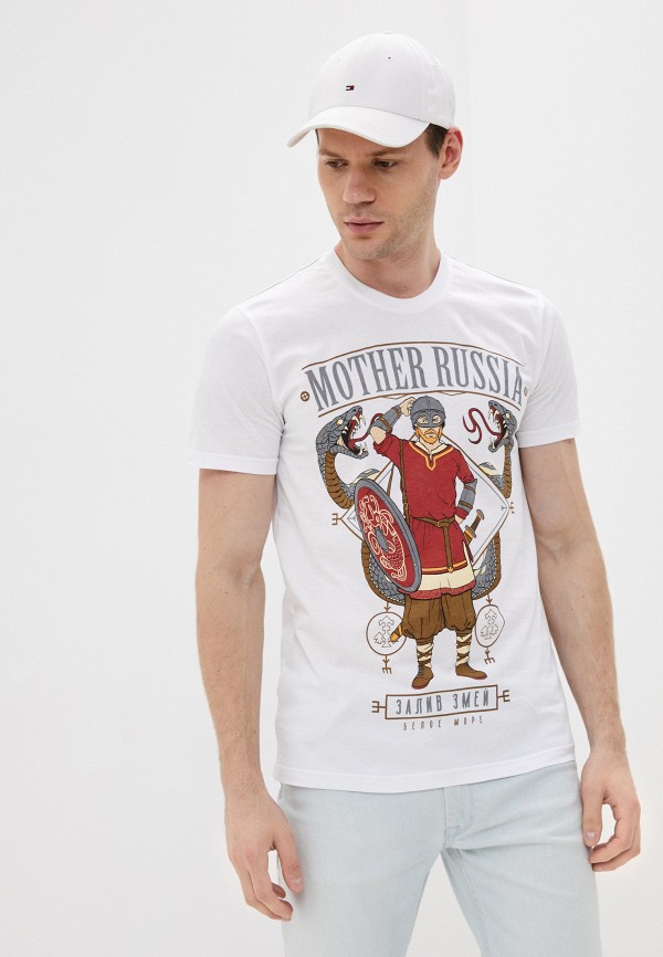 

Футболка Mother Russia, Белый, Залив змей