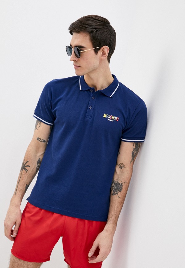 

Поло Moschino Swim, Синий