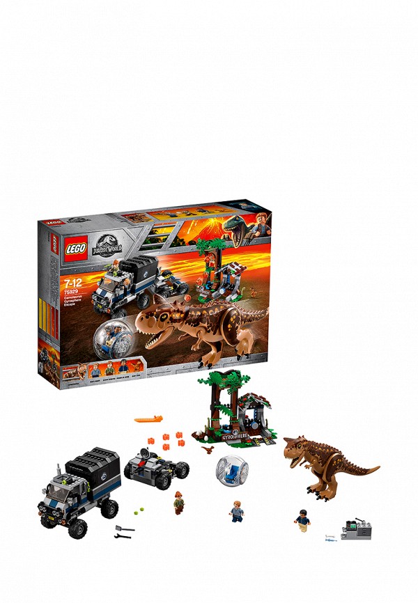 

Конструктор Jurassic World LEGO, Разноцветный, Побег в гиросфере от карнотавра 75929