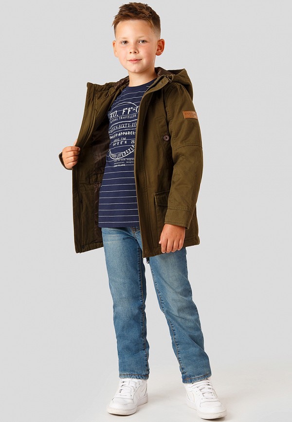 Куртка для мальчика утепленная Finn Flare цвет хаки  Фото 2