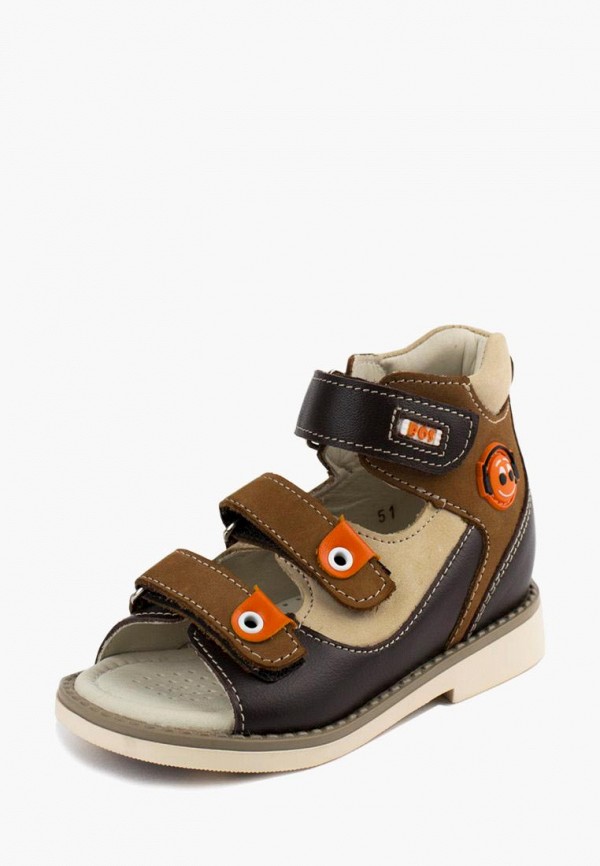 Сандалии для мальчика BOS Baby Orthopedic Shoes цвет коричневый 