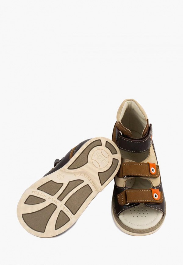 Сандалии для мальчика BOS Baby Orthopedic Shoes цвет коричневый  Фото 3