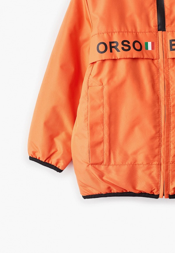 Куртка для мальчика утепленная Orso Bianco цвет оранжевый  Фото 3