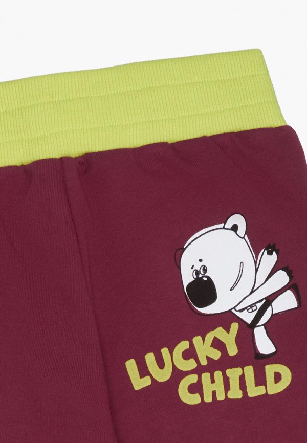 Брюки Lucky Child бордовый, размер 80, фото 4