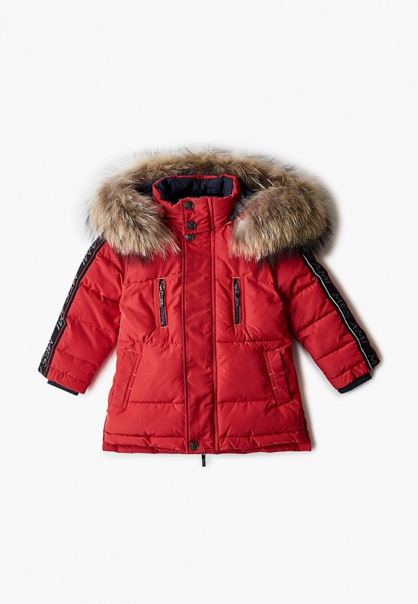 Куртка для мальчика утепленная Mes ami цвет красный 