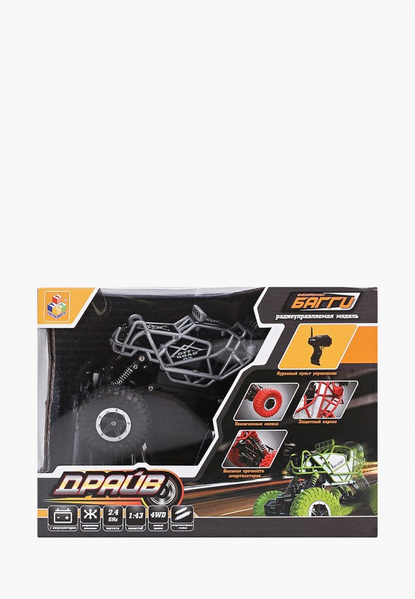 

Игрушка радиоуправляемая 1Toy, Черный, "Драйв", раллийная машина бигвил