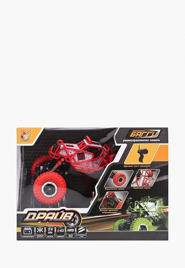 

Игрушка радиоуправляемая 1Toy, Красный, "Драйв", раллийная машина бигвил