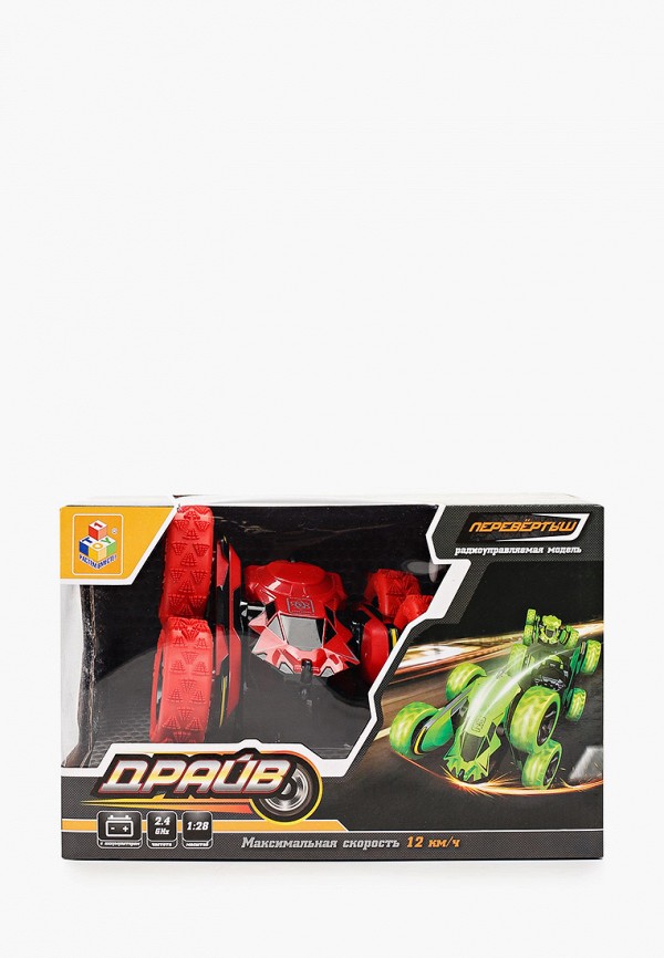 

Игрушка радиоуправляемая 1Toy, Красный, 1toy Драйв, трюковая машина-перевёртыш на р/у