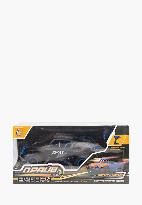 

Игрушка радиоуправляемая 1Toy, Черный, Драйв, раллийная машина на р/у