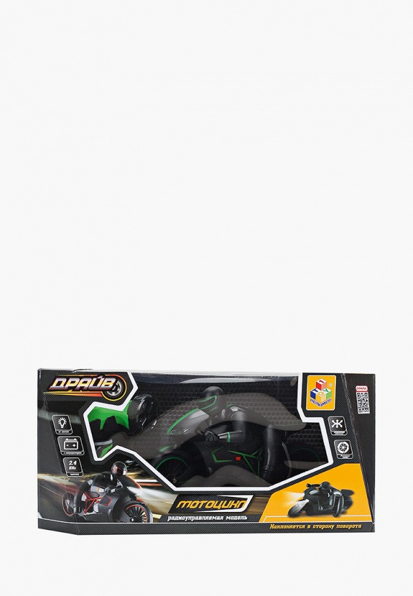 

Игрушка радиоуправляемая 1Toy, Зеленый, Драйв, мотоцикл с гонщиком