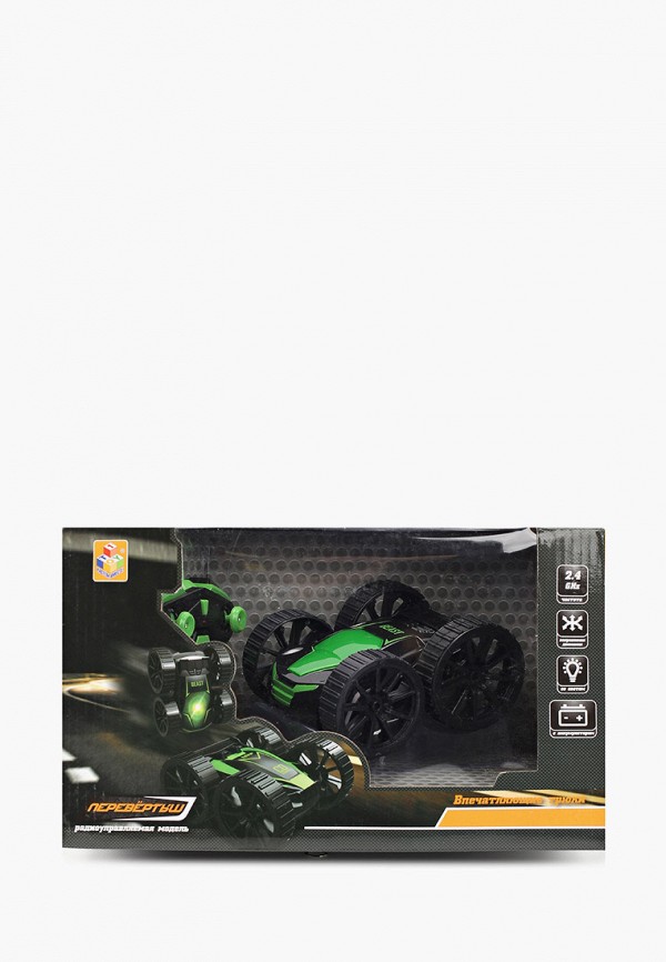 

Игрушка радиоуправляемая 1Toy, Черный, 1toy Драйв, трюковая машина-перевертыш на р/у