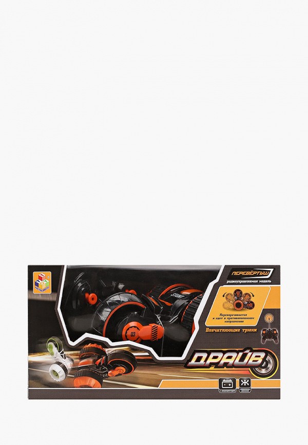 

Игрушка радиоуправляемая 1Toy, Черный, Драйв, машина-перевёртыш на р/у