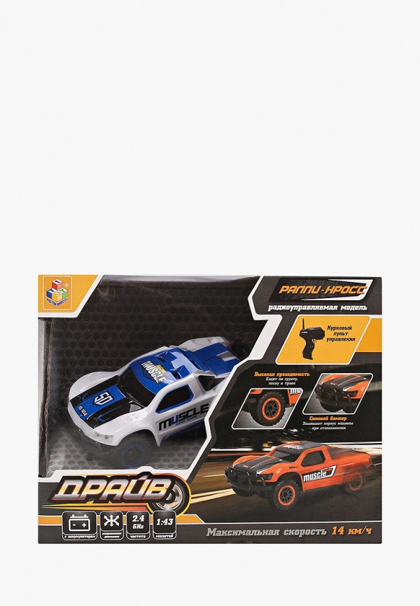 

Игрушка радиоуправляемая 1Toy, Синий, "Драйв", раллийная машина на р/у