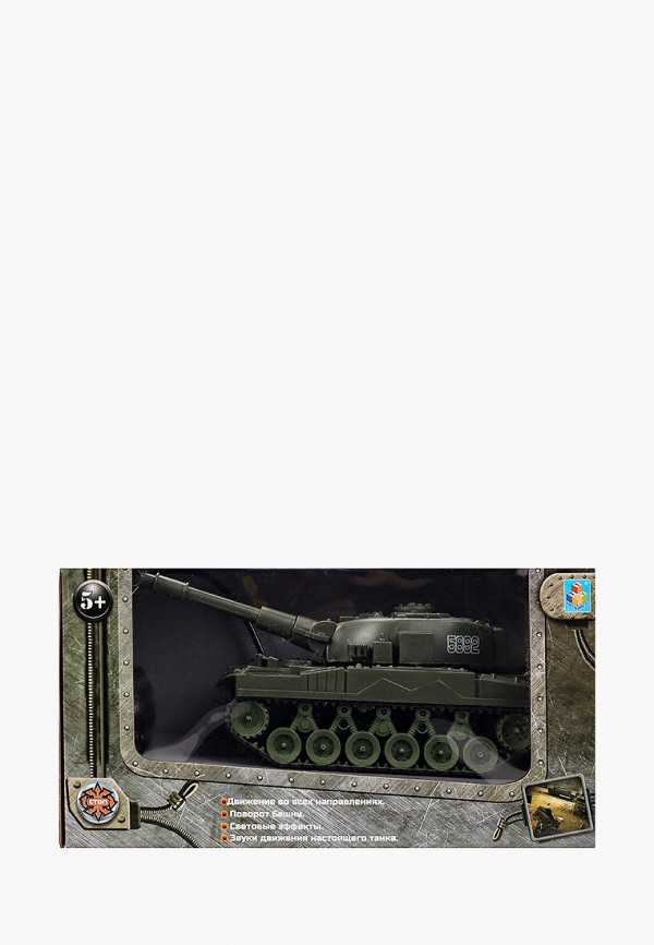 

Игрушка радиоуправляемая 1Toy, Хаки, toy, Танк на р/у со светом и звуком