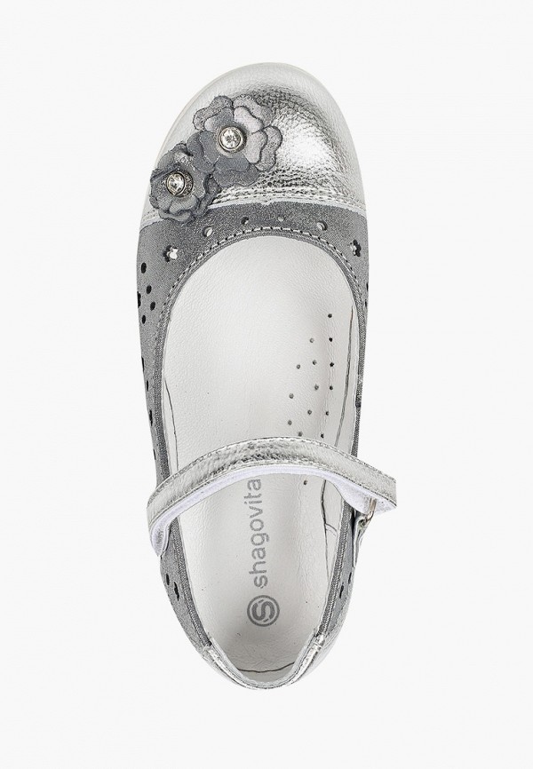 Туфли для девочки Shagovita цвет серебряный  Фото 4