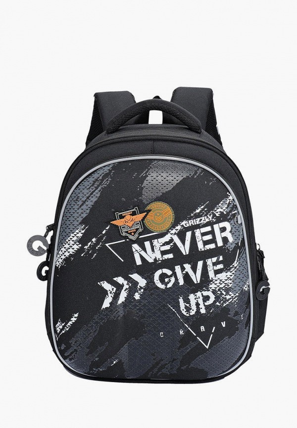 

Рюкзак Grizzly, Черный, Never give up