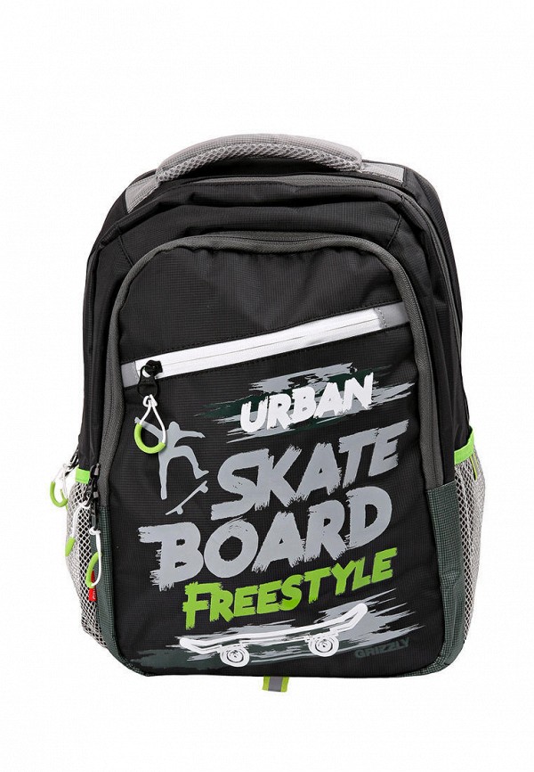 

Рюкзак Grizzly, Черный, Skate Board