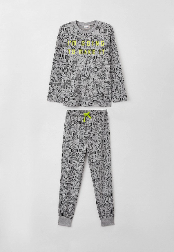 Пижама для мальчика Coccodrillo цвет серый 