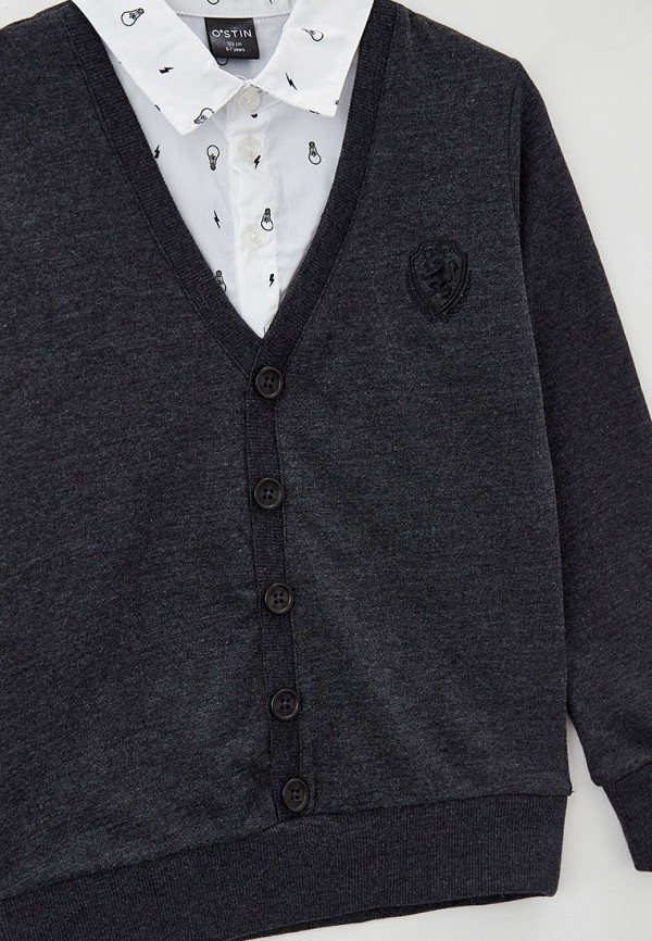 Пуловер для мальчика O'stin цвет серый  Фото 3