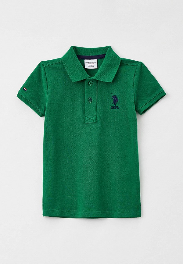 Поло для мальчика U.S. Polo Assn. цвет зеленый 