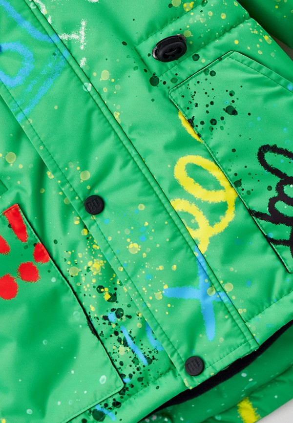 Куртка для мальчика утепленная Bukidz цвет зеленый  Фото 3