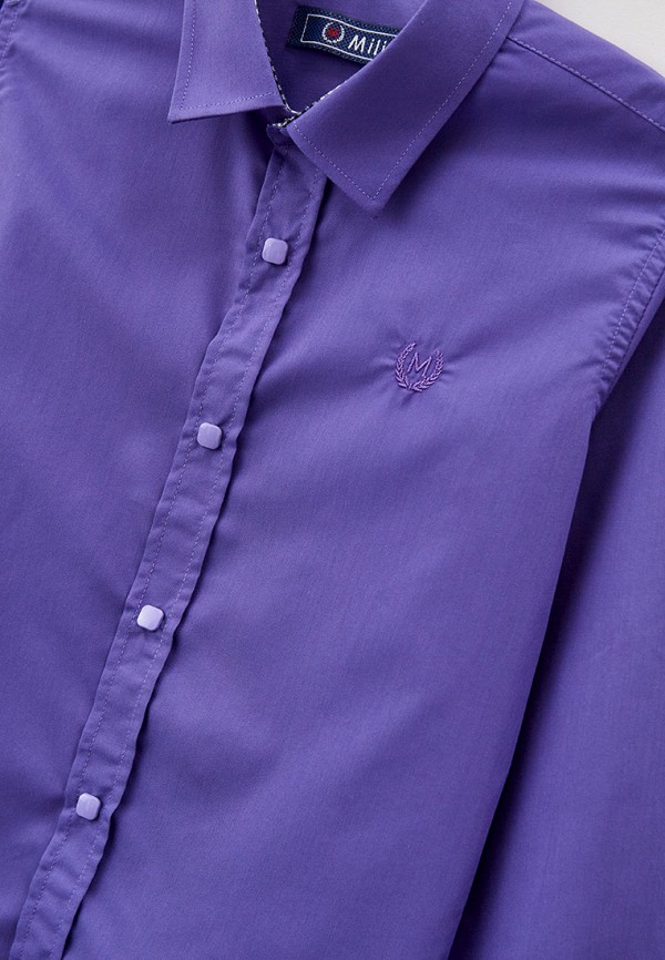 Рубашка для мальчика MiLi цвет фиолетовый  Фото 3