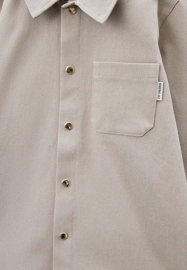Рубашка для мальчика джинсовая Ete Children цвет серый  Фото 3