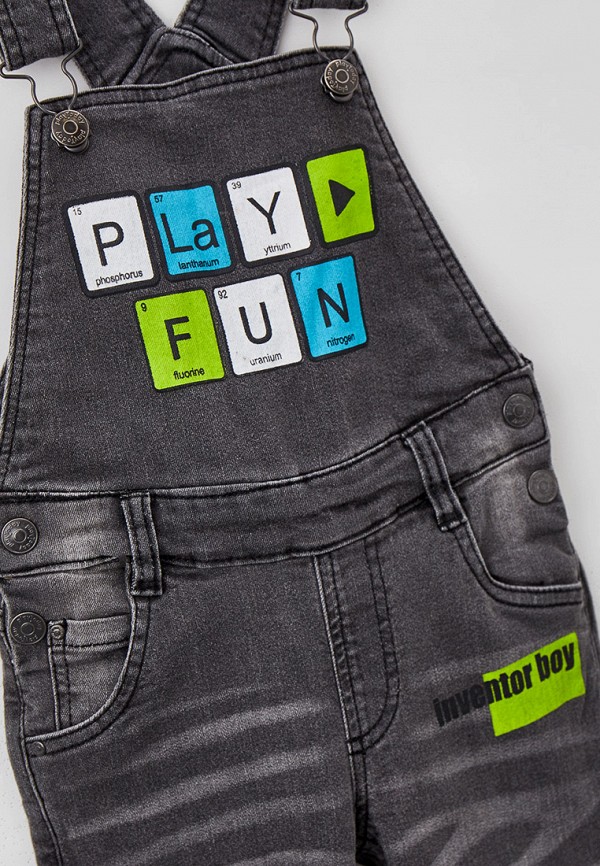 Комбинезон джинсовый PlayToday серый, размер 110, фото 3