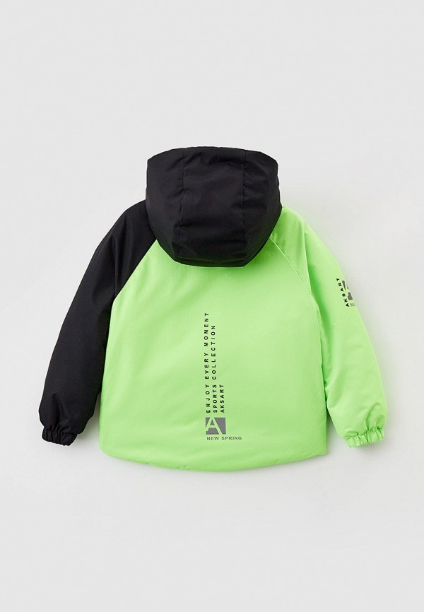 Куртка для мальчика утепленная АксАрт цвет зеленый  Фото 2