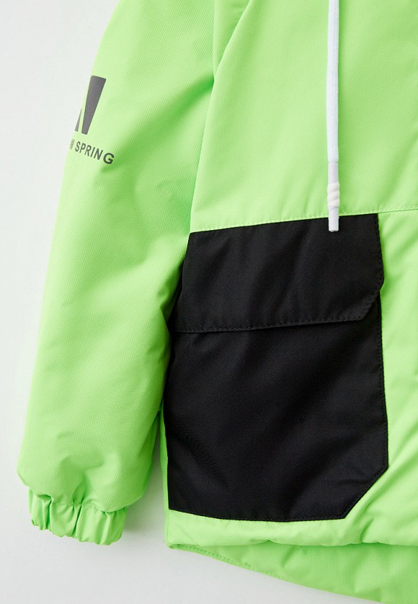 Куртка для мальчика утепленная АксАрт цвет зеленый  Фото 4