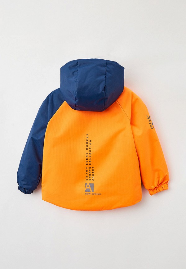 Куртка для мальчика утепленная АксАрт цвет оранжевый  Фото 2