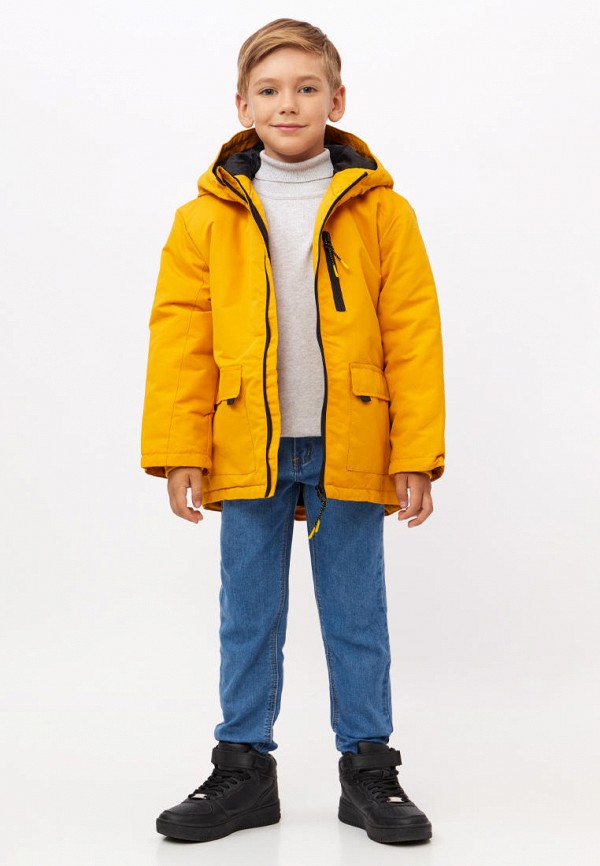 Куртка для мальчика утепленная Modis цвет желтый  Фото 3
