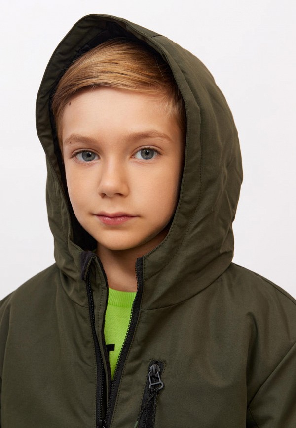 Куртка для мальчика утепленная Modis цвет хаки  Фото 6