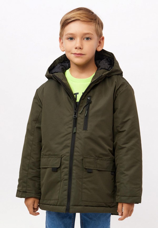 Куртка для мальчика утепленная Modis цвет хаки  Фото 2