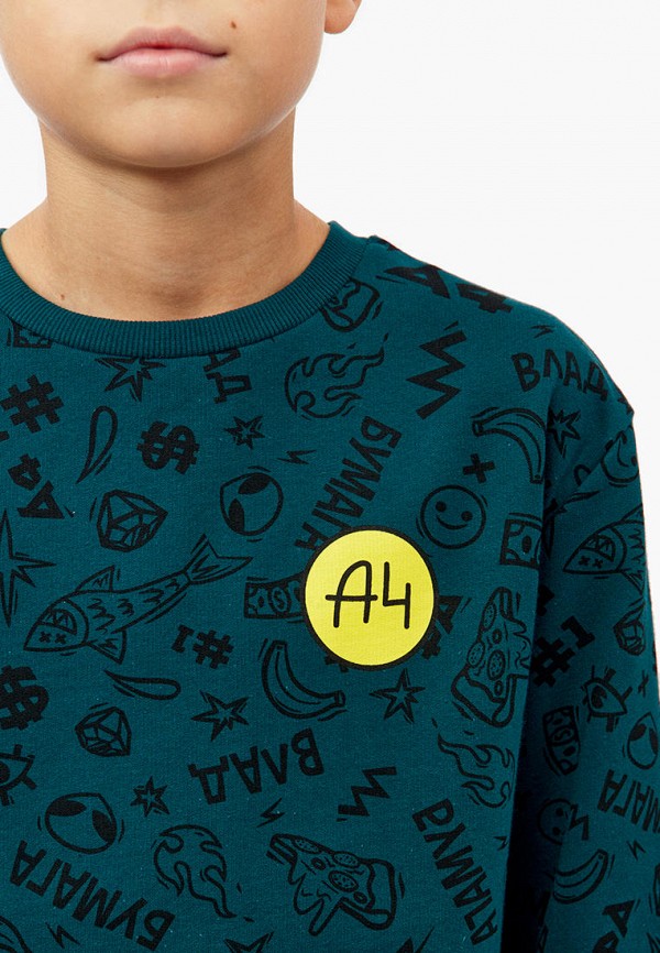 Свитшот Modis бирюзовый, размер 134, фото 6