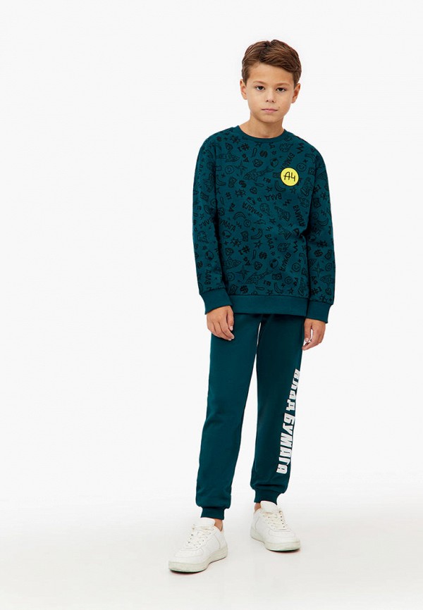 Свитшот Modis бирюзовый, размер 134, фото 4