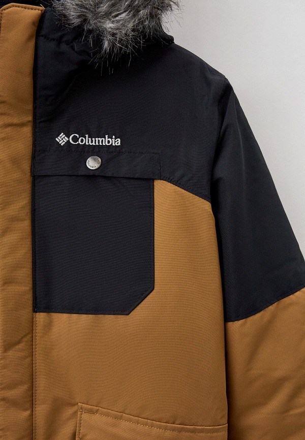 Куртка для мальчика горнолыжная Columbia цвет коричневый  Фото 3