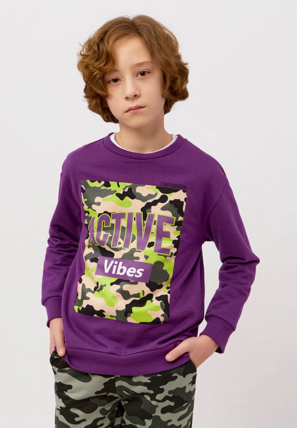 Свитшот Modis фиолетовый, размер 146, фото 3