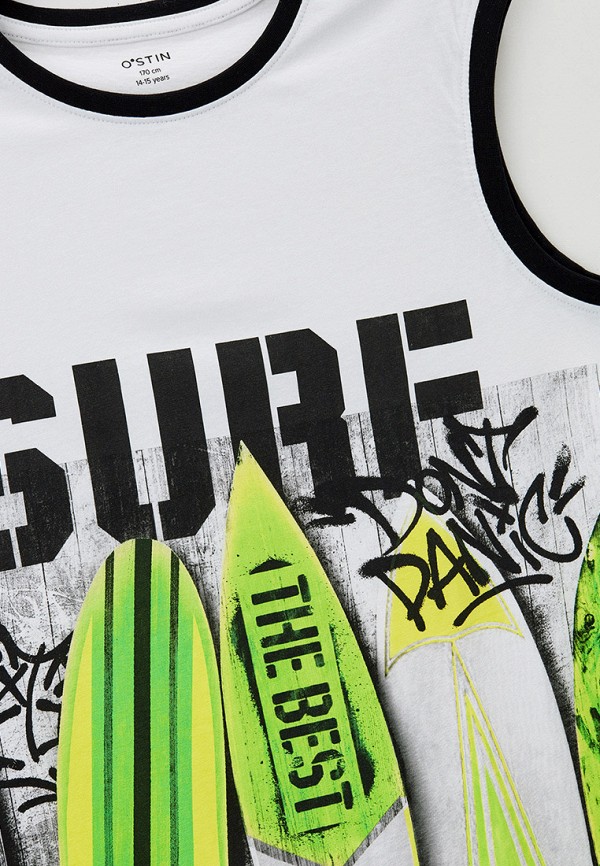 Майка O'stin белый, размер 134, фото 3