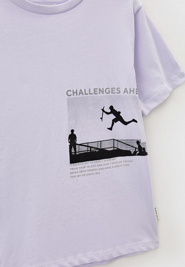 Футболка Tom Tailor фиолетовый, размер 152, фото 3