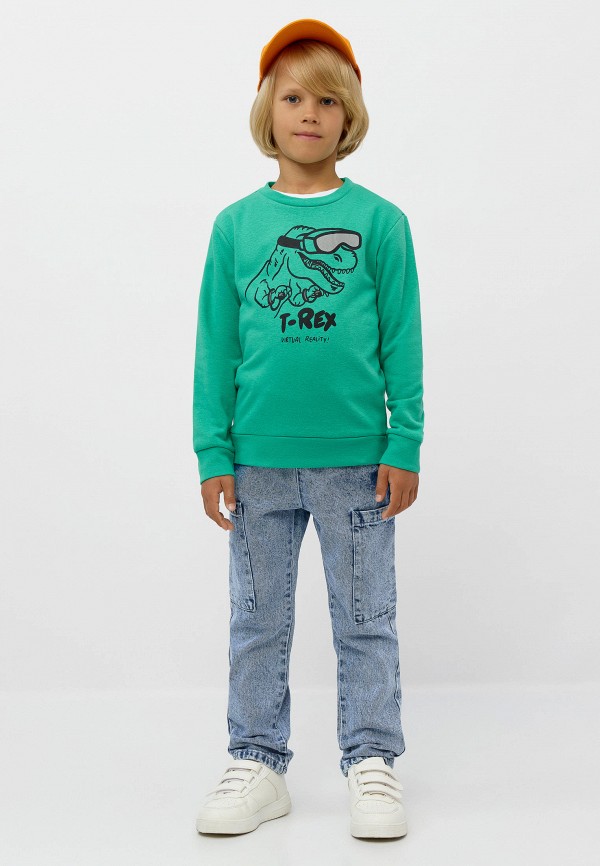 Свитшот Modis зеленый, размер 116, фото 5