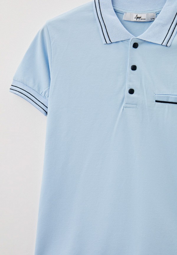 Поло Ayugi Jeans голубой, размер 164, фото 3