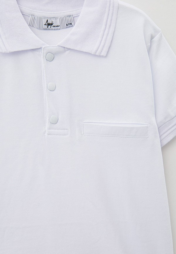 Поло Ayugi Jeans белый, размер 140, фото 3