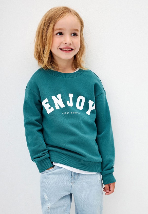 Свитшот Sela бирюзовый, размер 104, фото 4