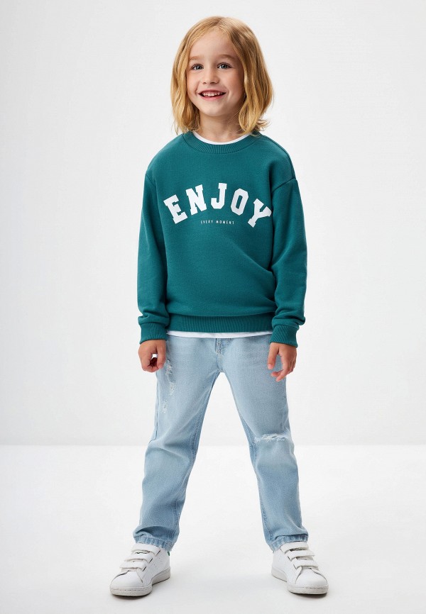 Свитшот Sela бирюзовый, размер 104, фото 5